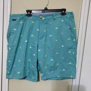 Columbia Flat Front Blue and Yellow Swim Shorts